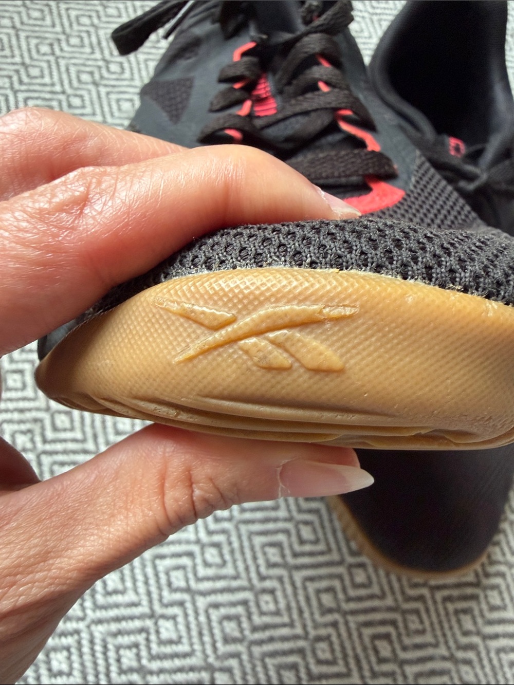 Reebok Men's Black Athletic Trainer with Red Accents - Picture 12 of 13